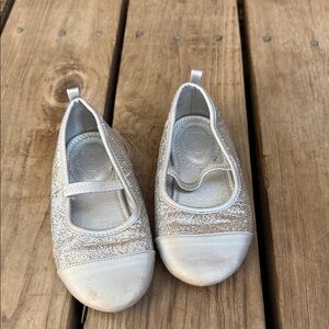 Disney Glittery Silver Kids Dress Shoes Size 11